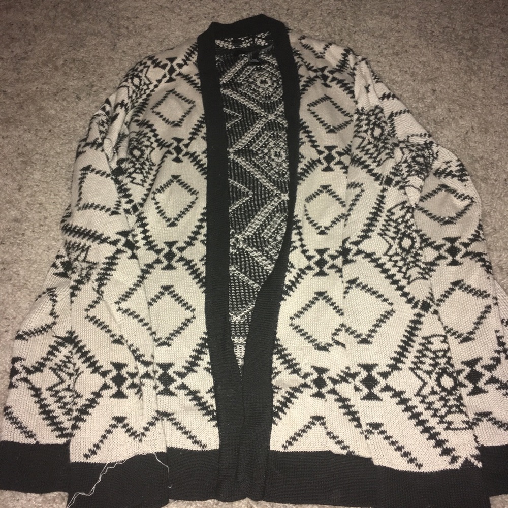 Aztec print Cardigan sweater